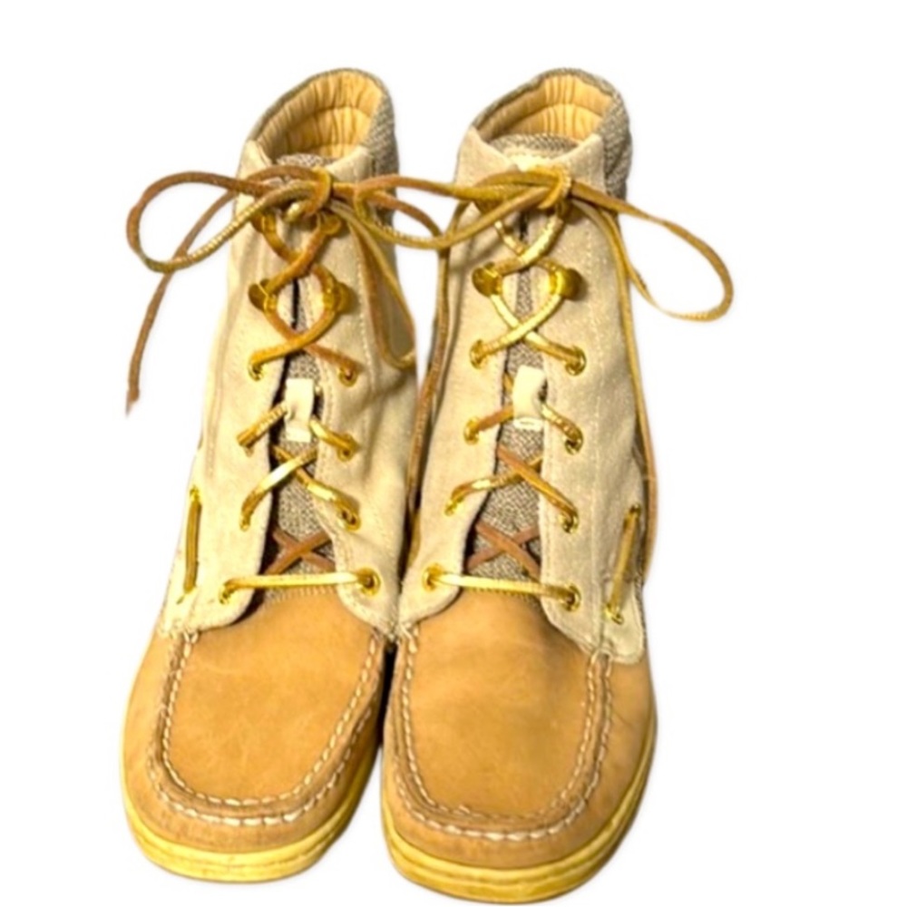 Women’s Sperry Hikerfish Linen Topsider Boot Size 8.5